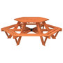 Voir la diapositive 4 : VIDAXL Table de pique-nique pour 6 enfants avec bancs hexagonal sapin