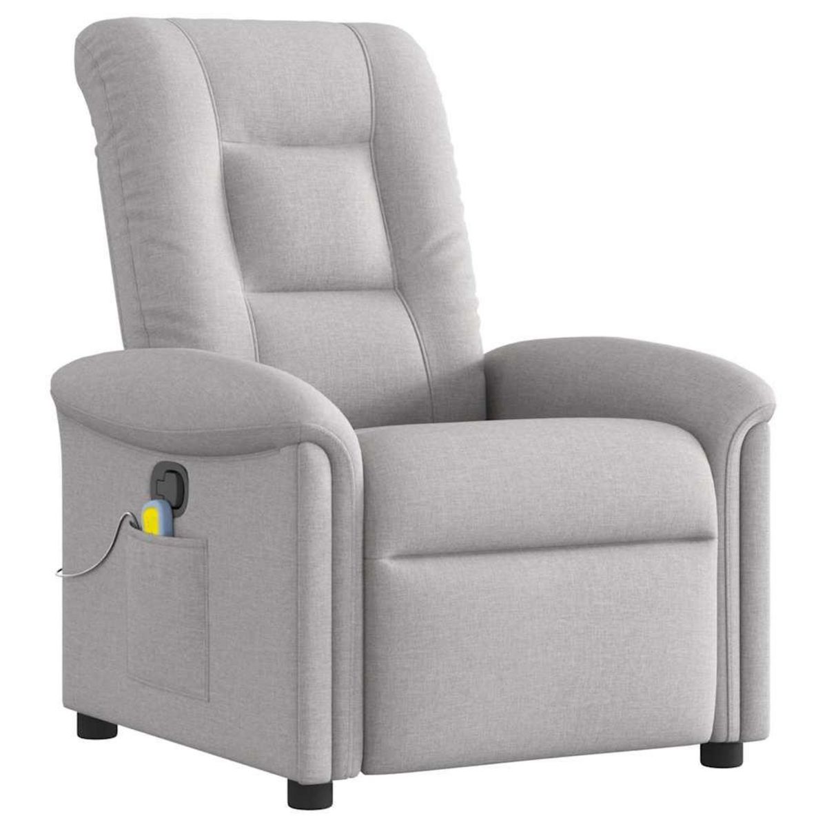 VIDAXL Fauteuil de massage inclinable gris nuage tissu