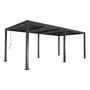 Voir la diapositive 3 : SWEEEK Pergola bioclimatique aluminium et acier 3x6m lames orientables + 2 stores 3m PALACE anthracite