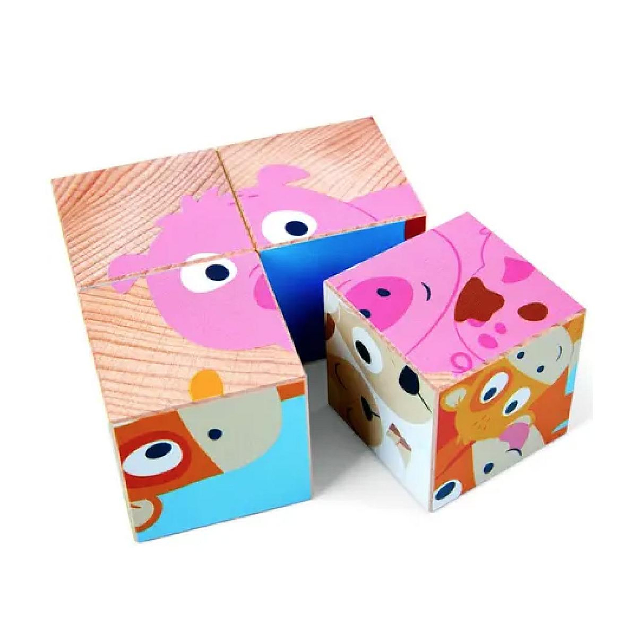 Voir la diapositive 3 : Hape Puzzle cubes animaux de la ferme