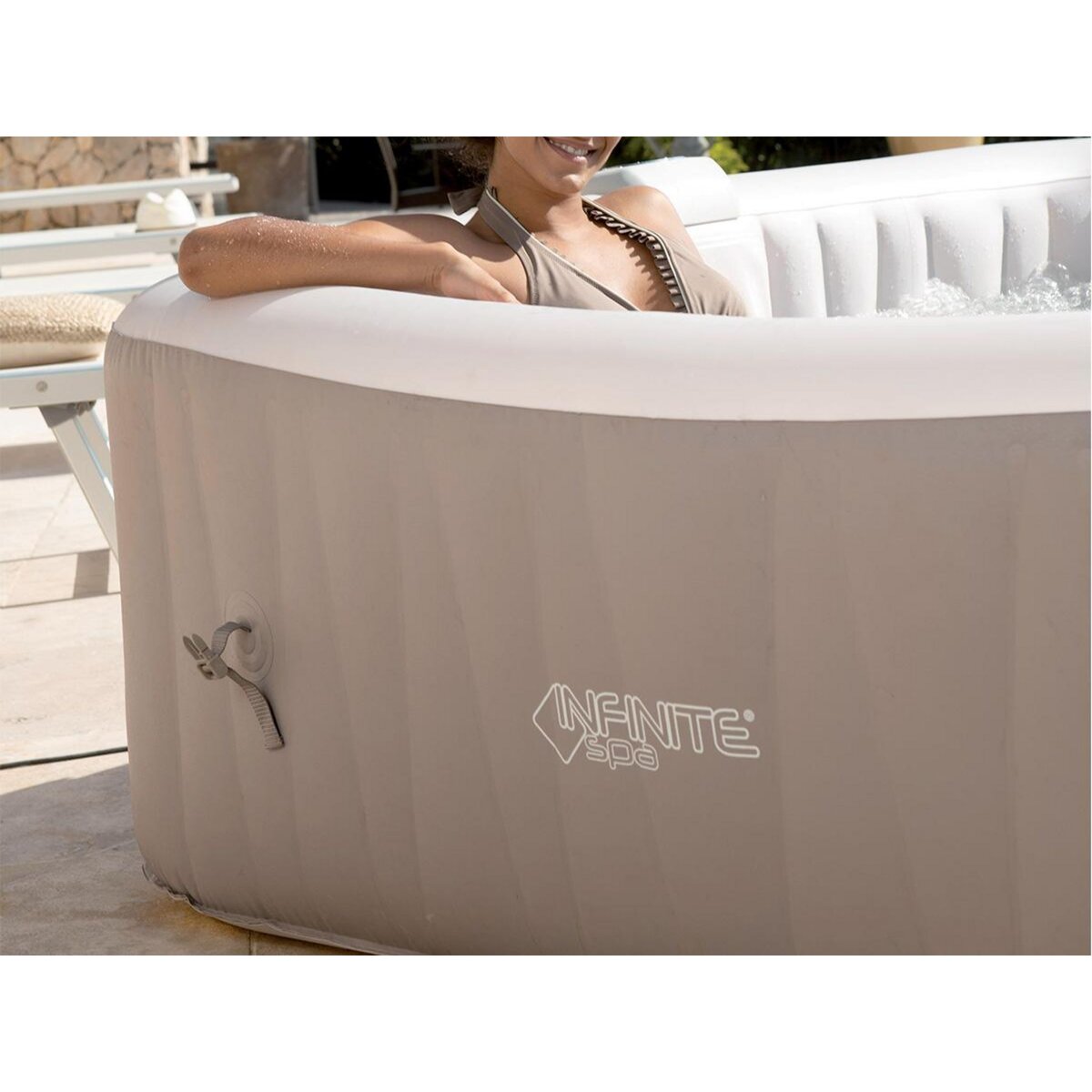 INFINITE SPA Spa gonflable Elite carré Bulles 2 places - Infinite Spa