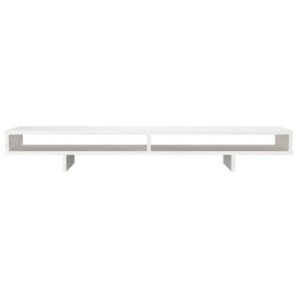 VIDAXL Support de moniteur Blanc 100x27x14 cm Bois de pin solide