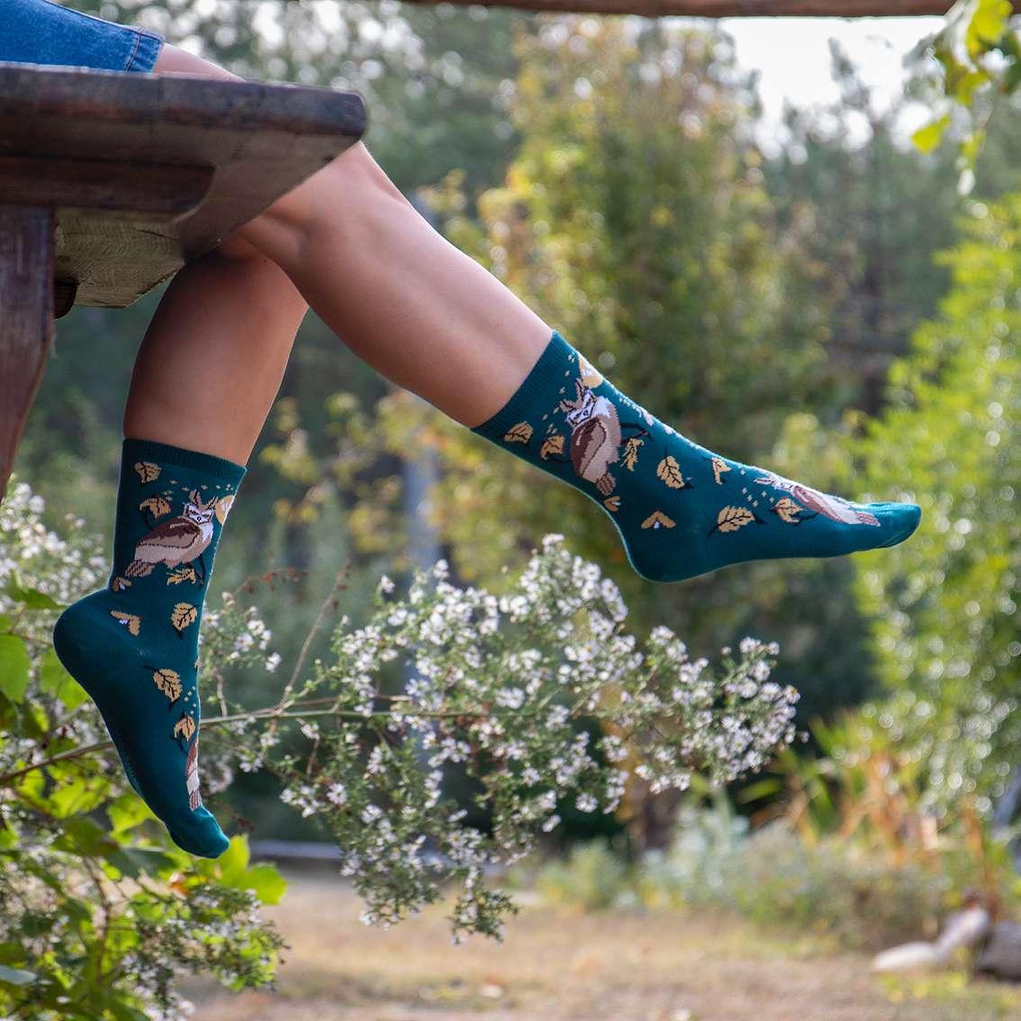 Voir la diapositive 6 : PIRIN HILL Chaussettes coton bio automne chouettes