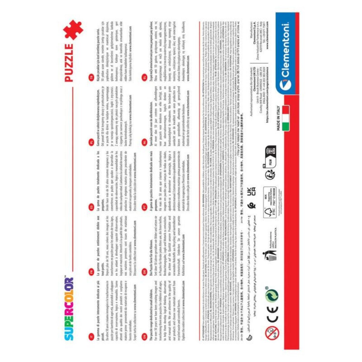 CLEMENTONI Puzzle Clementoni Marvel Spider-Man Supercolor 180 pièces