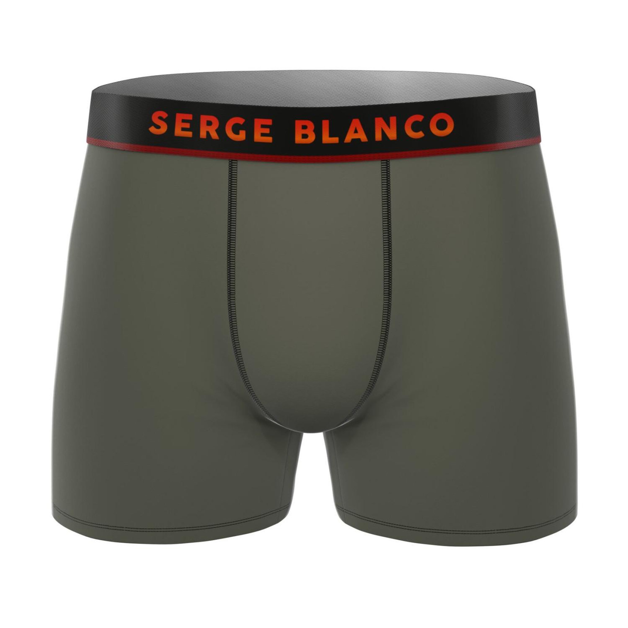 Voir la diapositive 3 : SERGE BLANCO Lot de 3 boxers homme uni modèle davis