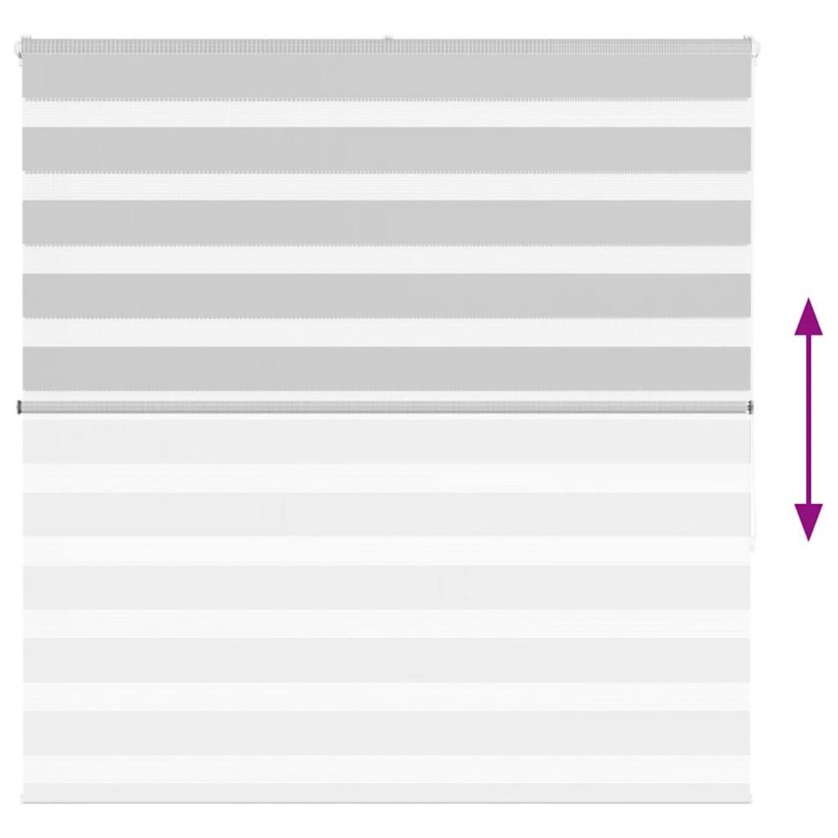 VIDAXL Store zebre gris clair largeur du tissu 140,9 cm polyester