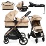 Voir la diapositive 1 : BEBELISSIMO Poussette combinée trio 3 en 1 - siège auto 0+ IRIS – nacelle – base Isofix - jambe de force – jusqu'à 22kg  - beige