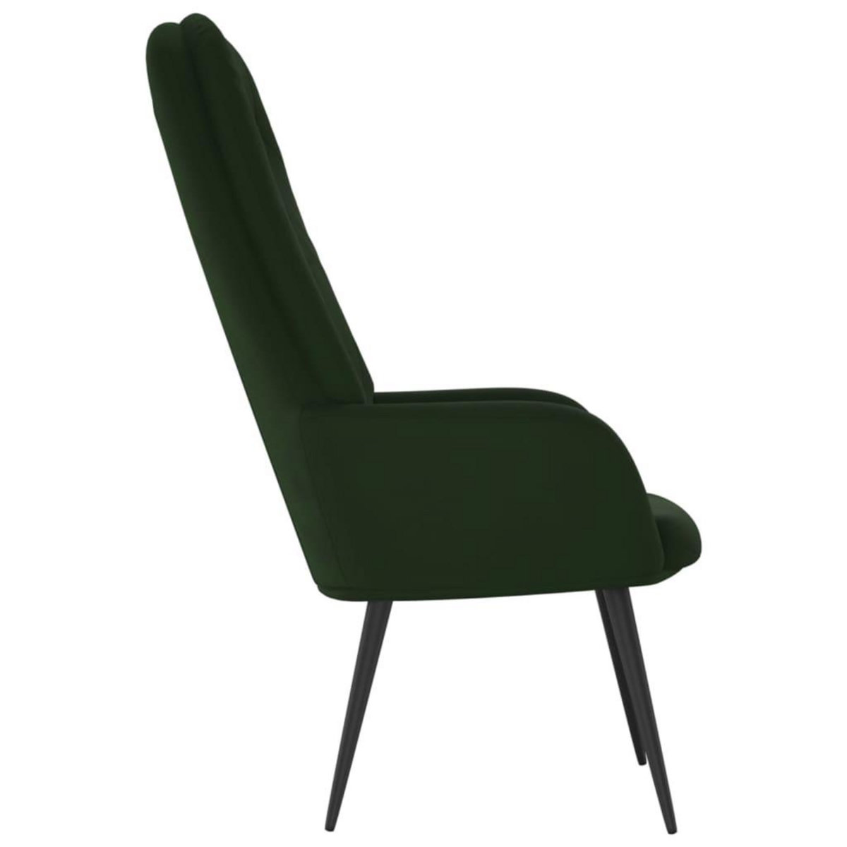 VIDAXL Chaise de relaxation Vert fonce Velours