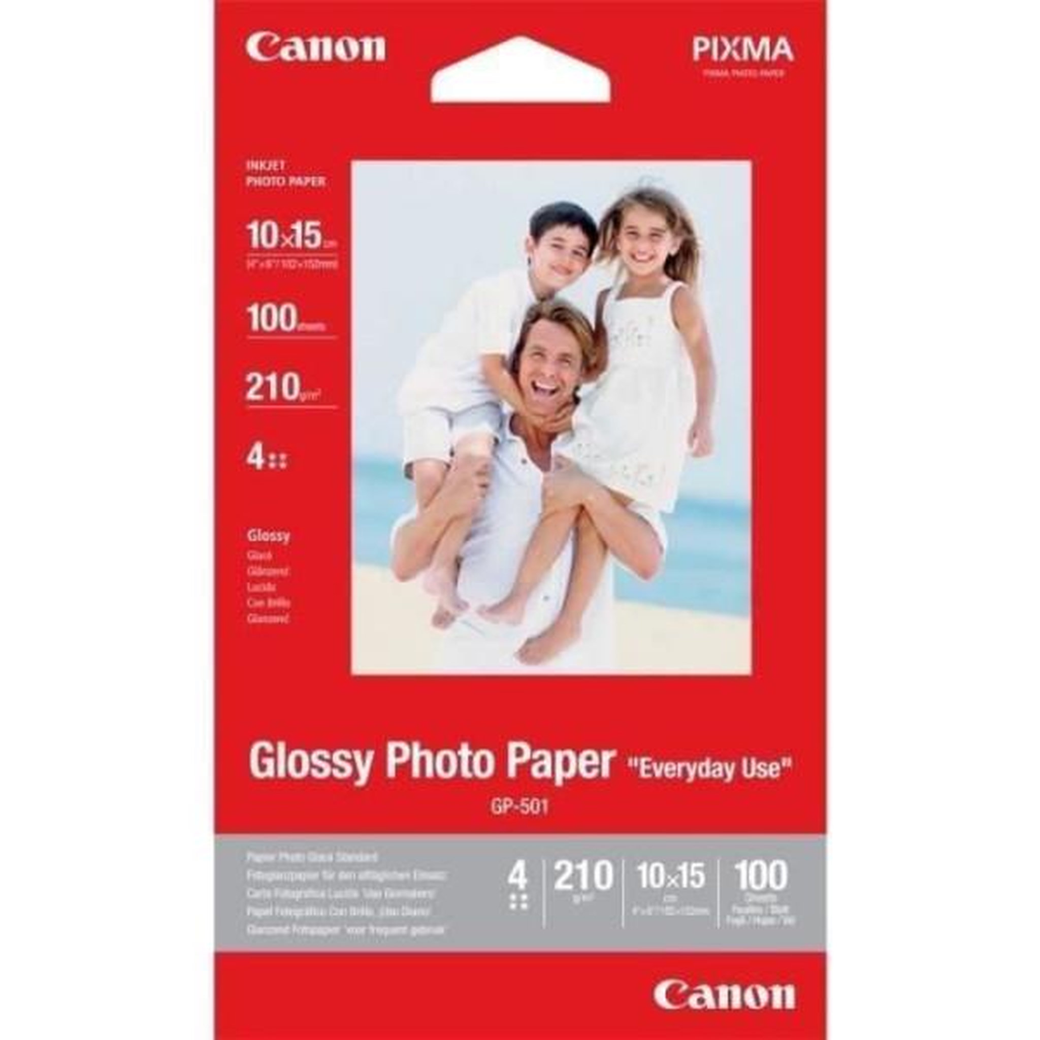 Canon Papier photo glacé Canon GP-501 - 10x15cm - 210g - 100 feuilles