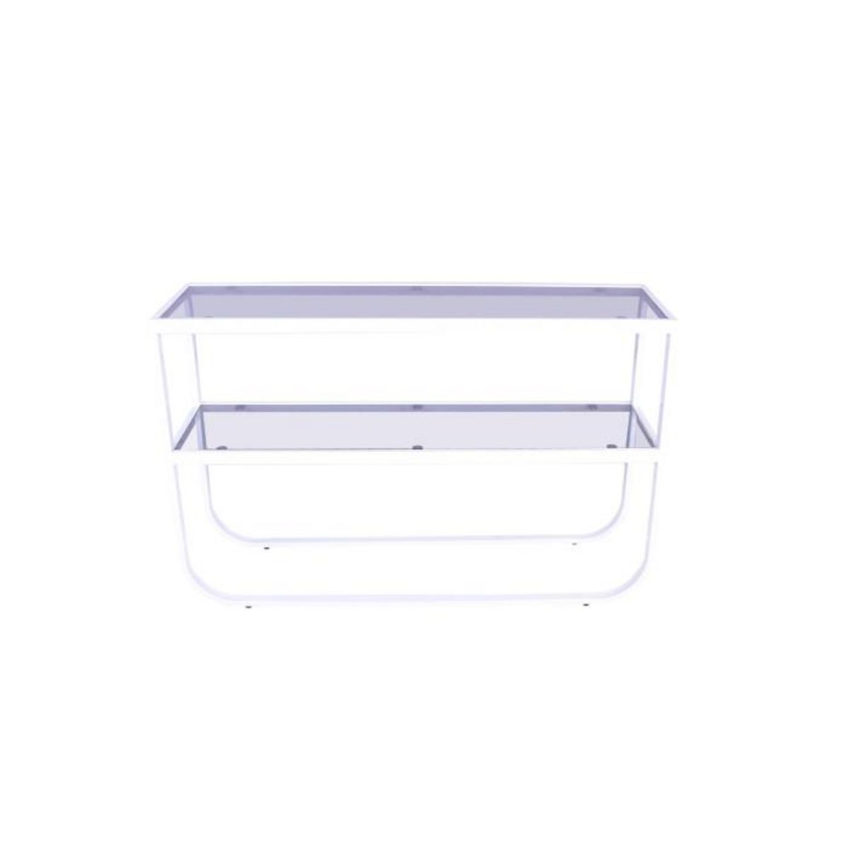 Paris Prix Console Design en Verre  Rocker  110cm Blanc