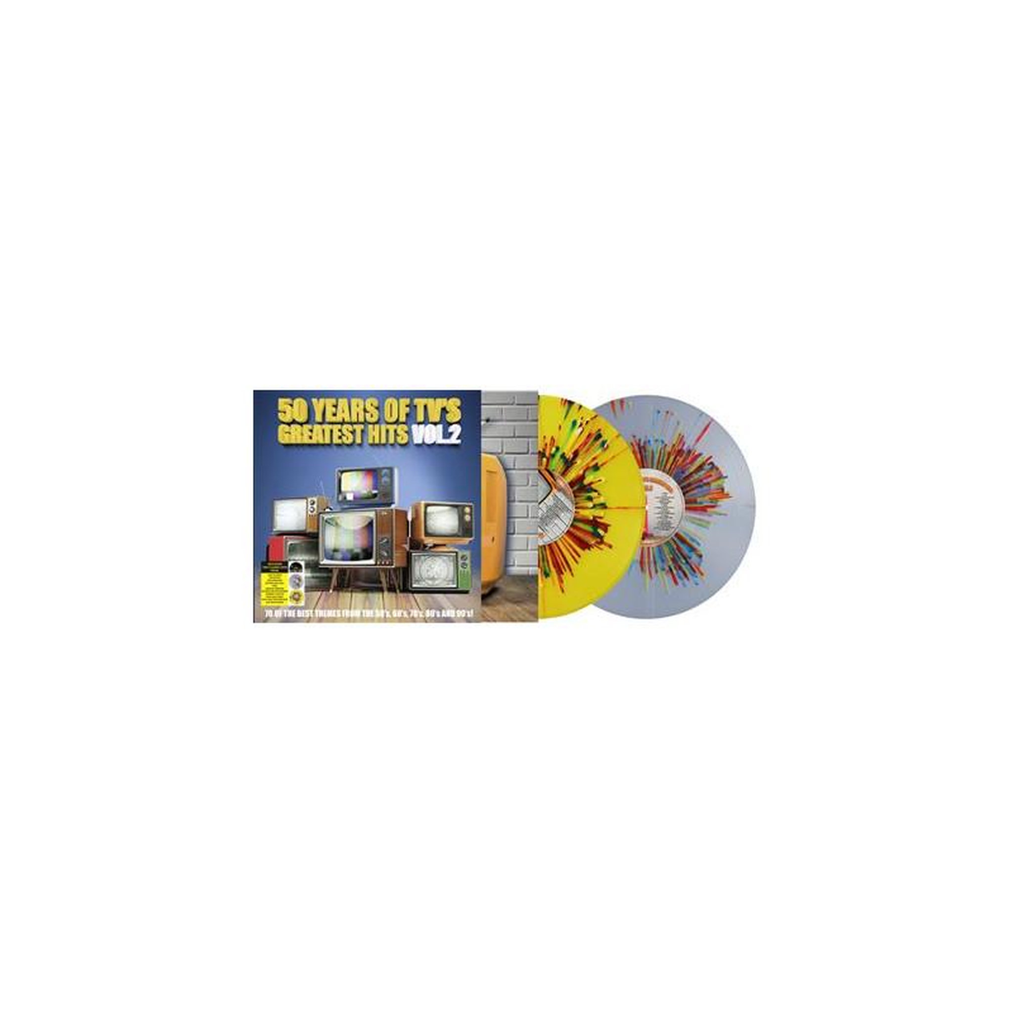 Vinyle 50 years of tv's greatest hits vol. 2 édition limitée gris et jaune