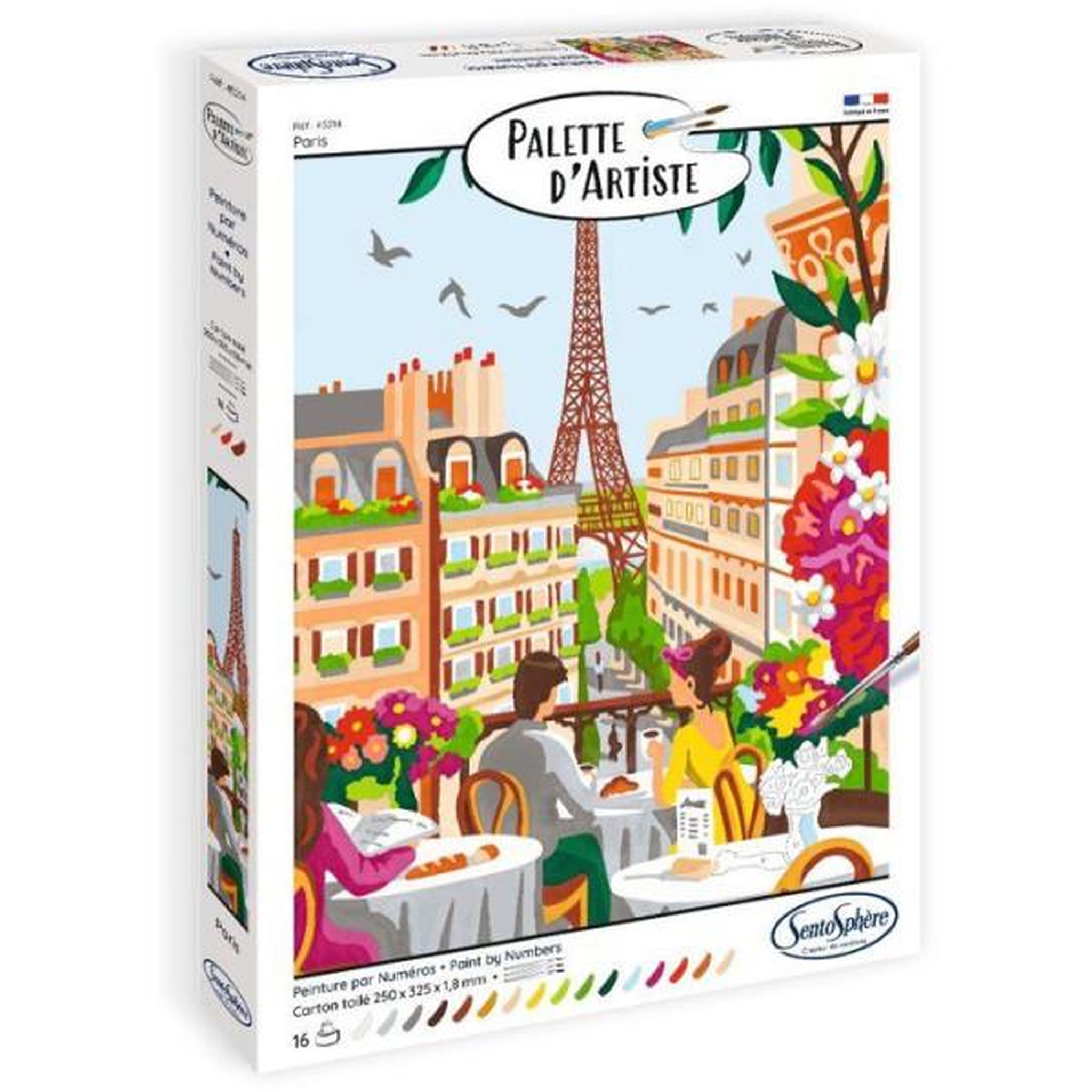 Sentosphere Peinture acrylique - sentosphere - palette d'artiste - paris - peinture a numéro pour adulte - tableau en carte toilée