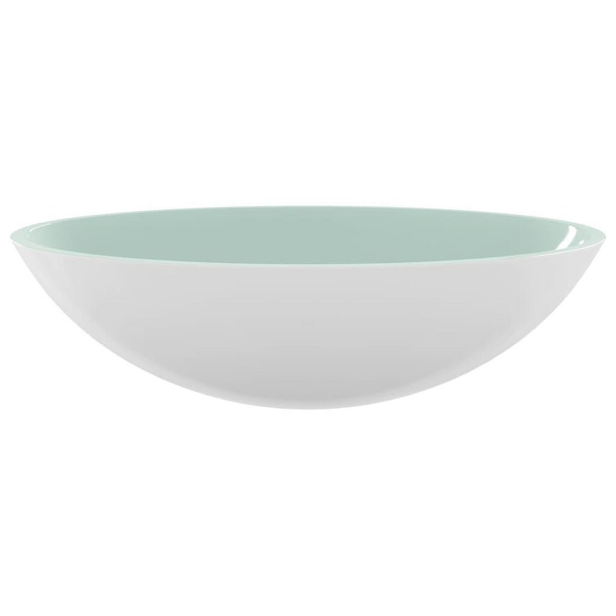 VIDAXL Lavabo Verre 50x37x14 cm Blanc