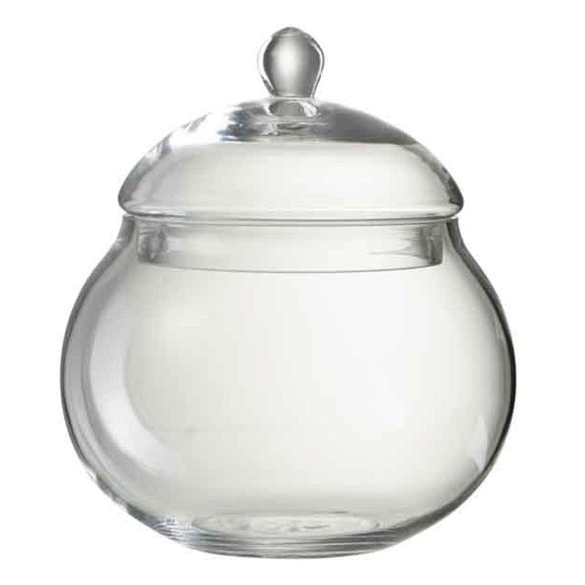 Voir la diapositive 1 : J-LINE Bocal en Verre Design  Boule  23cm Transparent