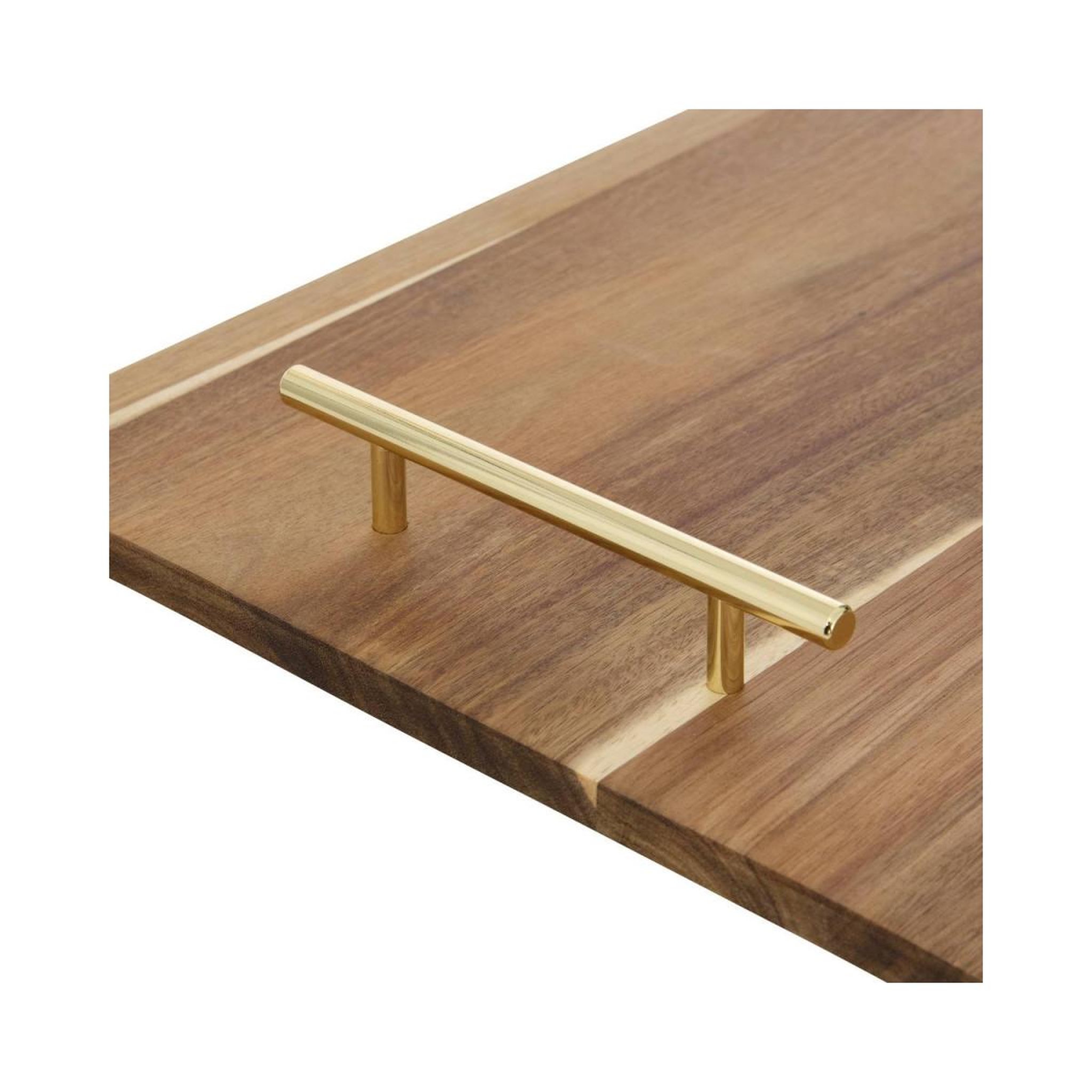 Voir la diapositive 2 : SECRET DE GOURMET Plateau de service en bois  mina  40cm marron