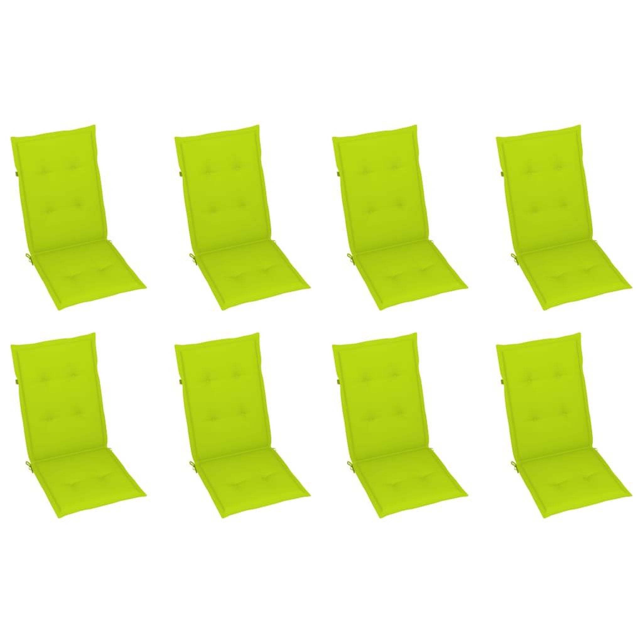 Voir la diapositive 5 : VIDAXL Chaises inclinables de jardin et coussins lot de 8 Teck solide