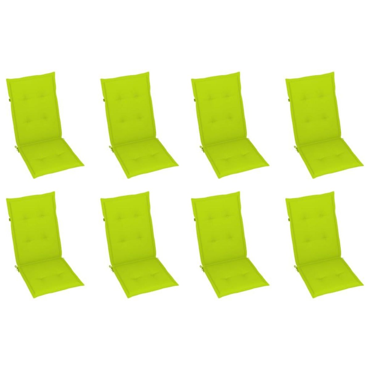 VIDAXL Chaises inclinables de jardin et coussins lot de 8 Teck solide