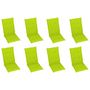Voir la diapositive 5 : VIDAXL Chaises inclinables de jardin et coussins lot de 8 Teck solide