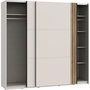 Voir la diapositive 5 : MARKET24 Armoire aménagée - WAIKATO - 2 portes coulissantes - Blanc - 220,1 x 61,2 x 210,5 cm