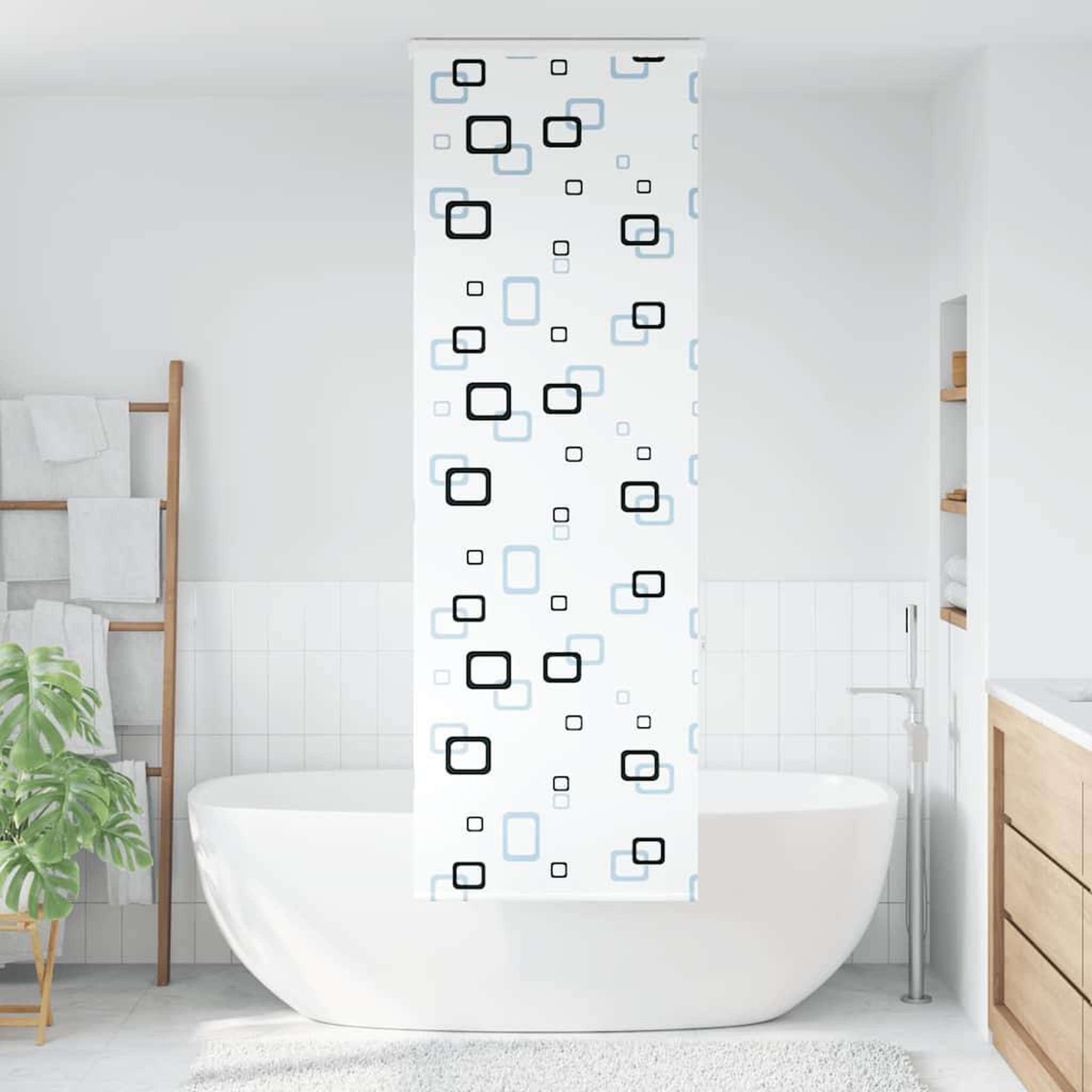 Voir la diapositive 2 : VIDAXL Store enrouleur de douche avec cassette largeur du tissu 66 cm