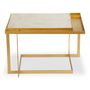 Voir la diapositive 3 : Paris Prix Table Basse en Marbre Design  Tocade  66cm Or