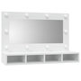 Voir la diapositive 3 : VIDAXL Armoire a miroir avec LED blanc 90x31,5x62 cm