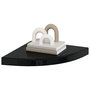 Voir la diapositive 4 : VIDAXL Etageres d'angle flottantes 4 pcs noir brillant 35x35x3,8cm MDF