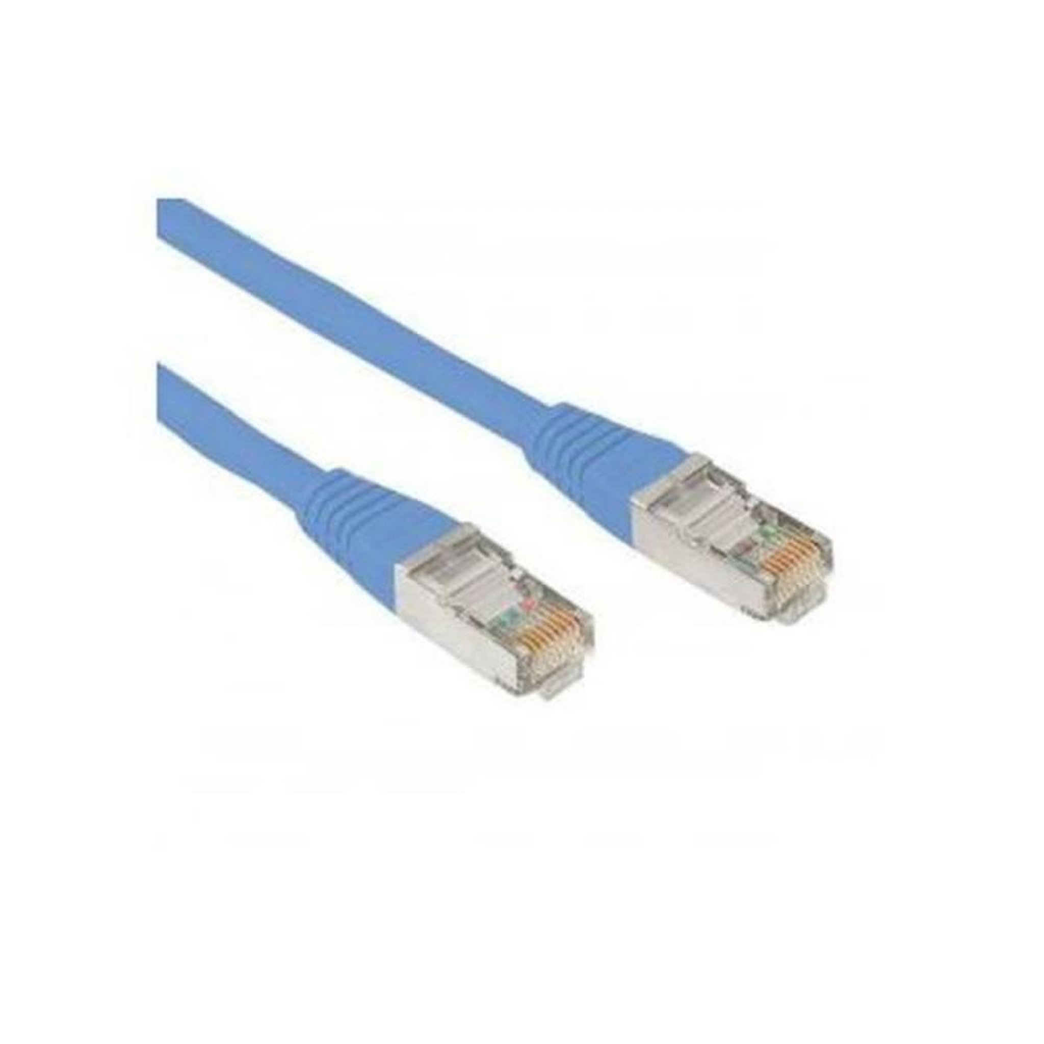 MCL-Samar Cordon de brassage RJ45 Cat 5e F/UTP bleu 3 m, 2 connecteurs RJ45, EIA/TIA 568B, 8 fils, moulé et bloqué