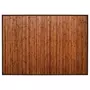  Grand tapis en bambou 235 x 155 cm Brun Acajou antiderapant rectangle