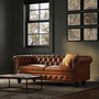 Voir la diapositive 5 : Rendez vous déco Canapé 2 places en cuir marron - Chesterfield