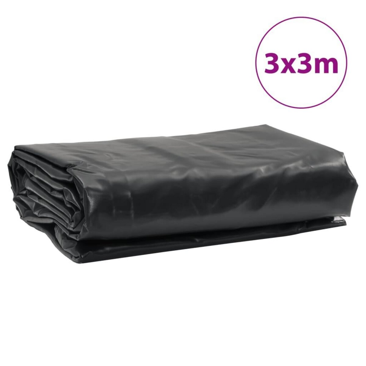 VIDAXL Bache anthracite 3x3 m 600 g/m²
