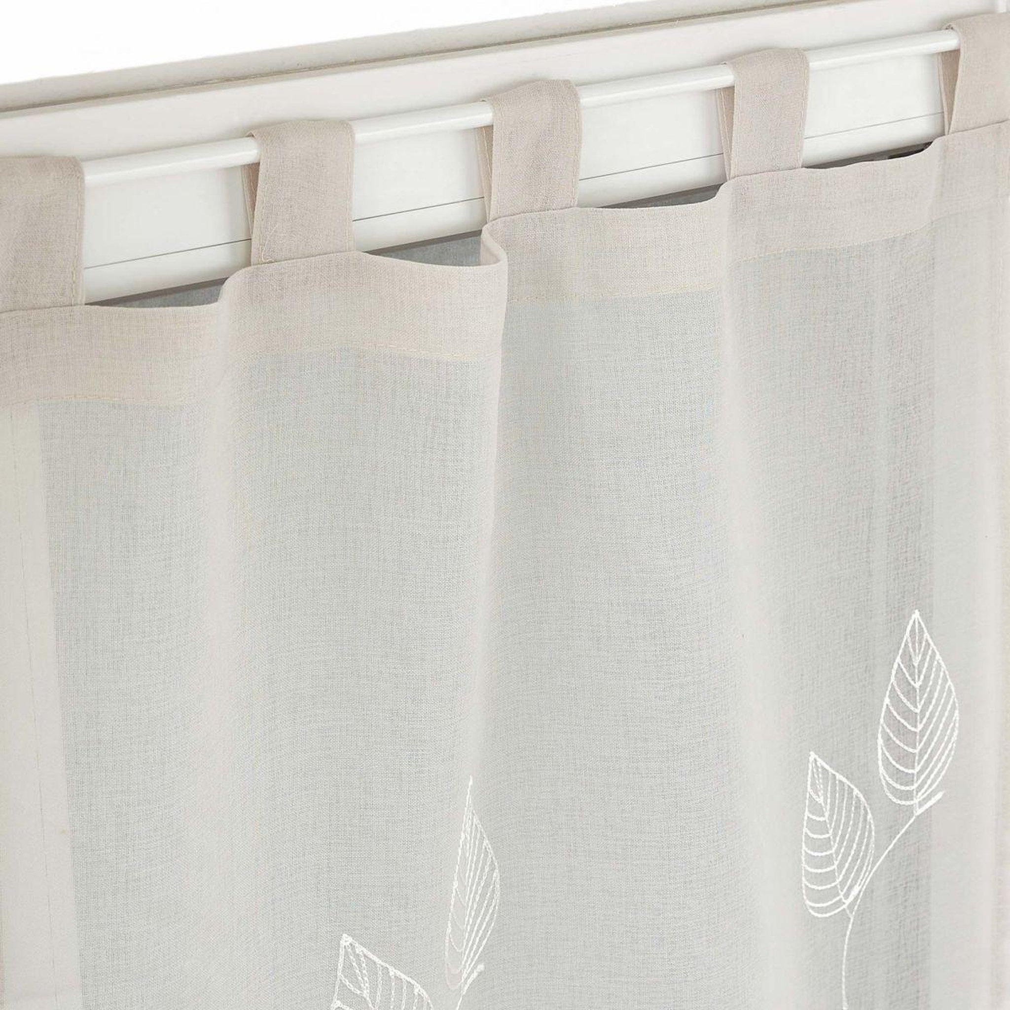 Voir la diapositive 2 : Douceur d'Intérieur Paire de voilages brodés  berry  60x90cm taupe