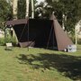 Voir la diapositive 3 : VIDAXL Tente familiale tipi 6 personnes marron impermeable