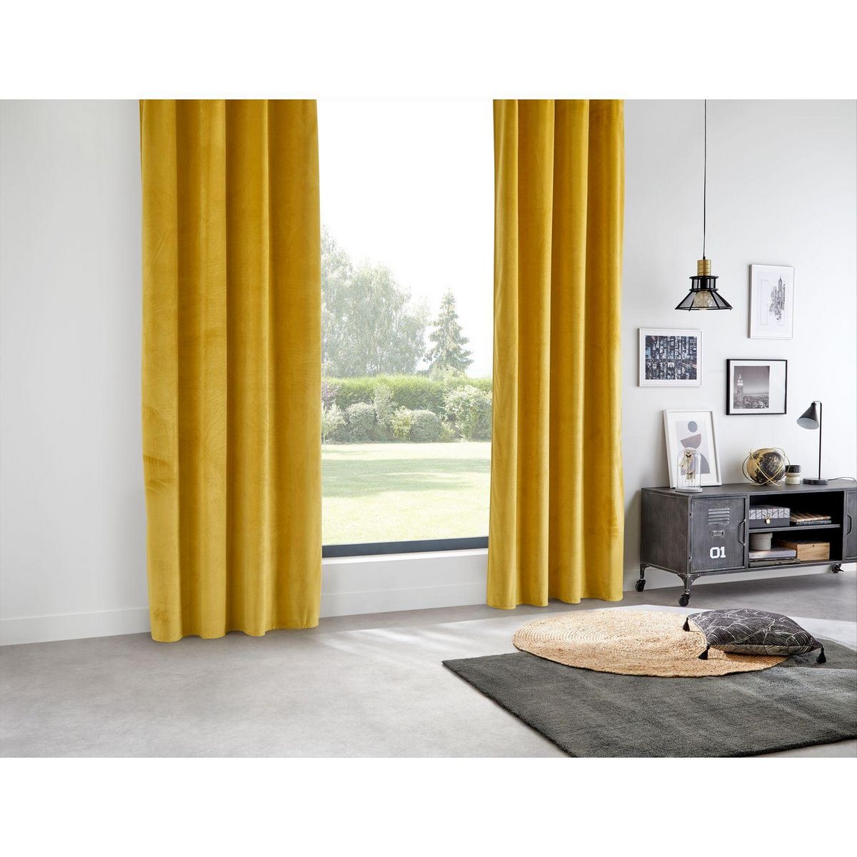 ATMOSPHERA Rideau occultant en velours COCON