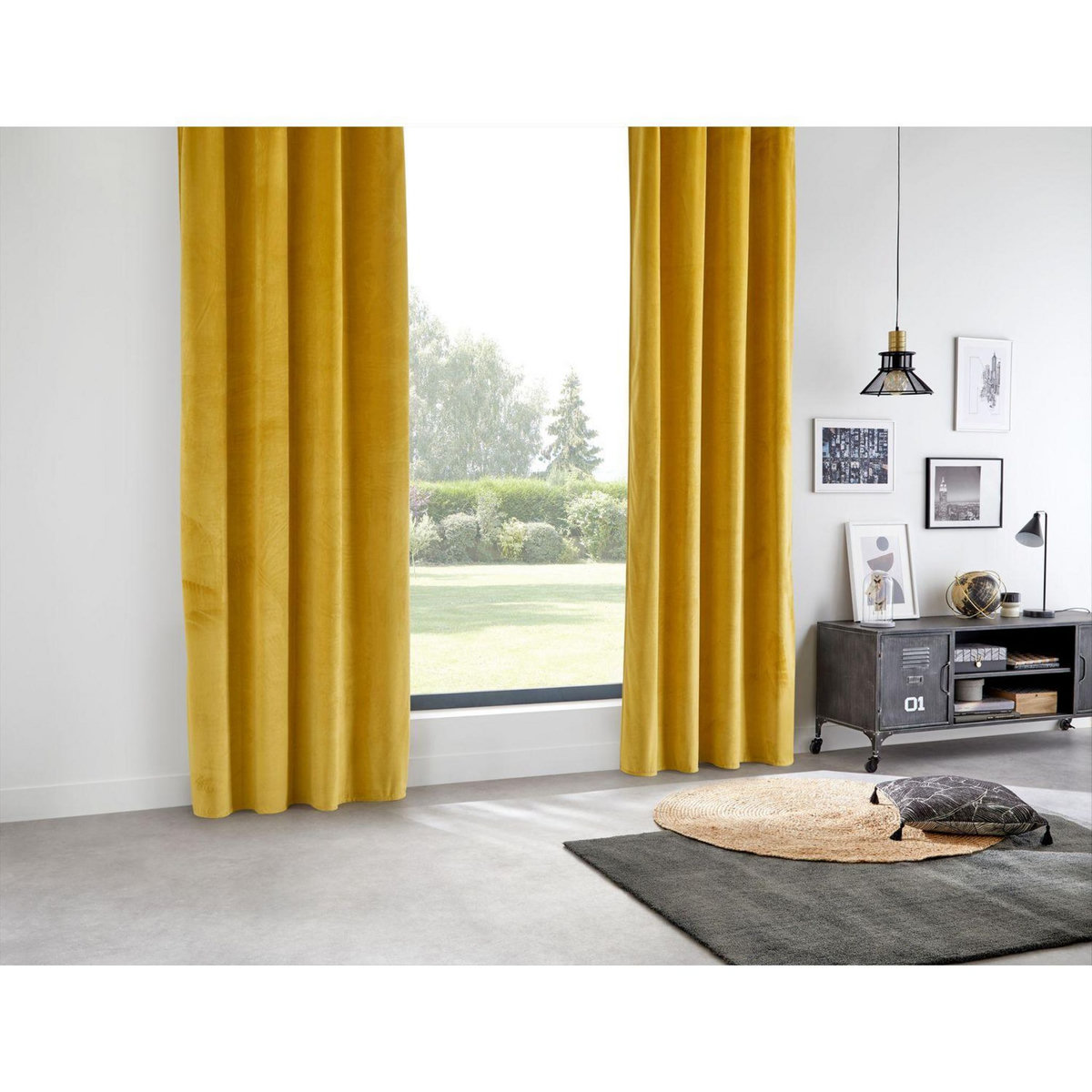 ATMOSPHERA Rideau occultant en velours COCON