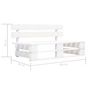 Voir la diapositive 5 : VIDAXL Banc palette de jardin bois gris blanc