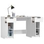 Voir la diapositive 5 : VIDAXL Bureau avec armoire laterale Blanc Bois d'ingenierie