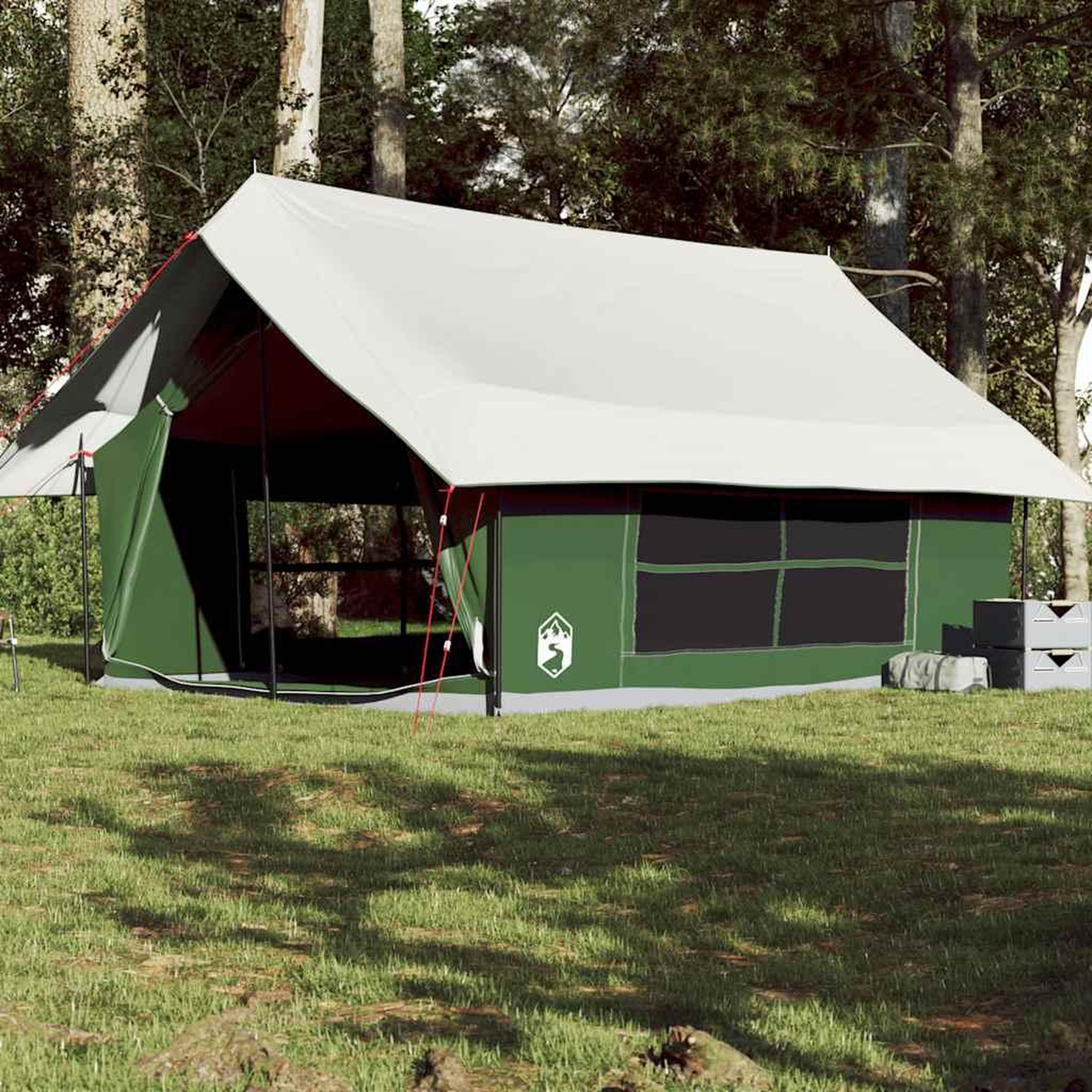 VIDAXL Tente de camping 5 personnes vert impermeable