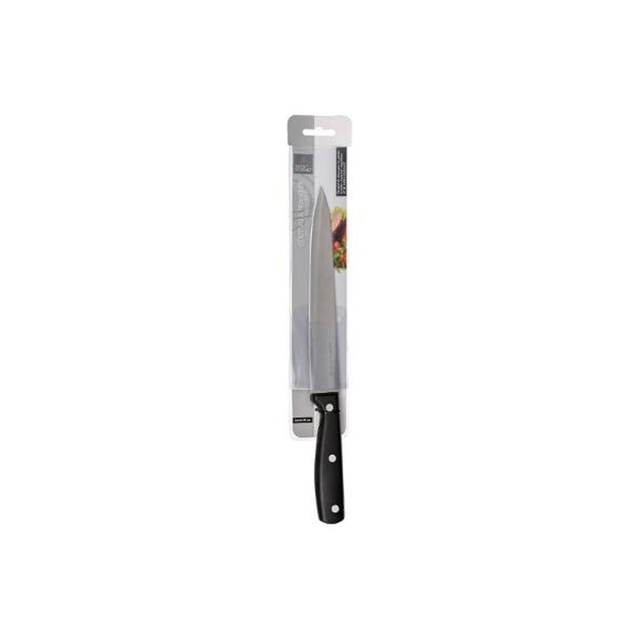 Voir la diapositive 2 : B BASIC & CO Couteau à trancher  dice  inox 32cm noir