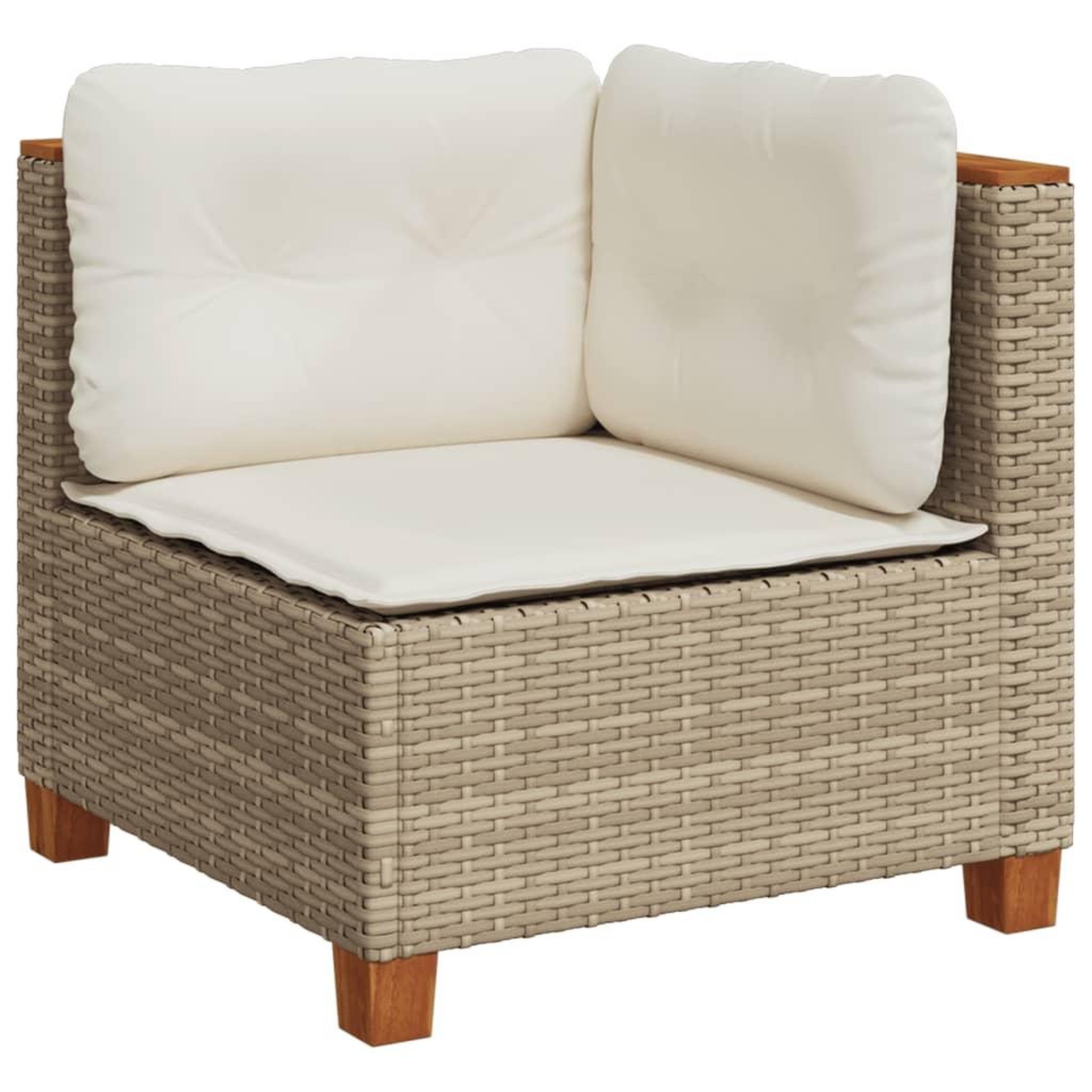 Voir la diapositive 3 : VIDAXL Salon de jardin avec coussins 10 pcs beige resine tressee