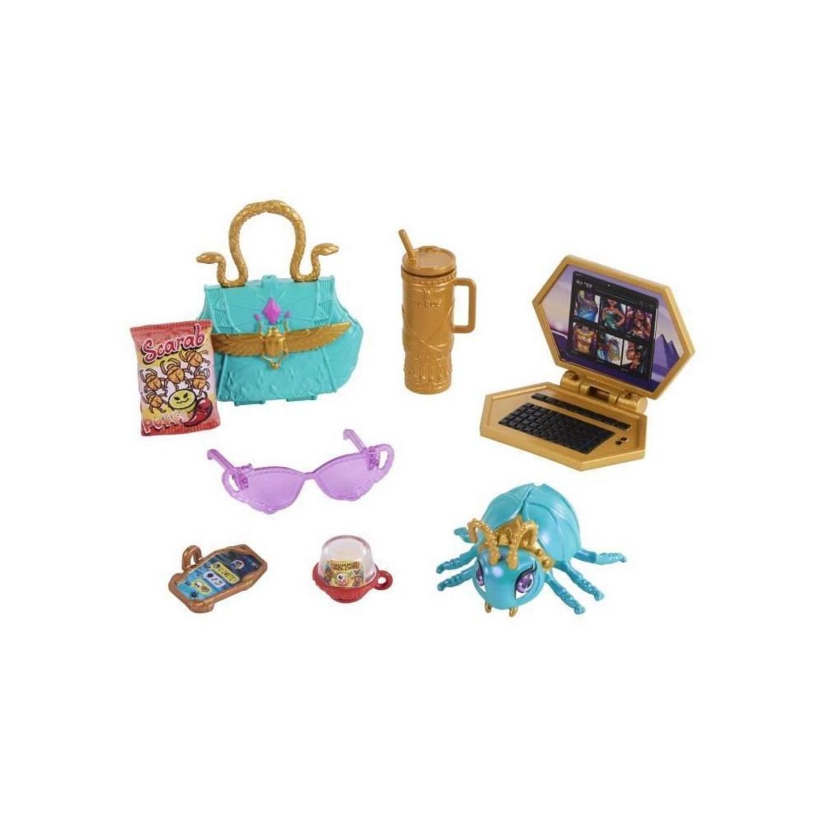 MONSTER HIGH Monster High - Poupée Nefera De Nile - Avec Lavish et 7 accessoires - Monster High - JDR48