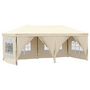 Voir la diapositive 2 : VIDAXL Tente de reception pliable avec parois Creme 3x6 m
