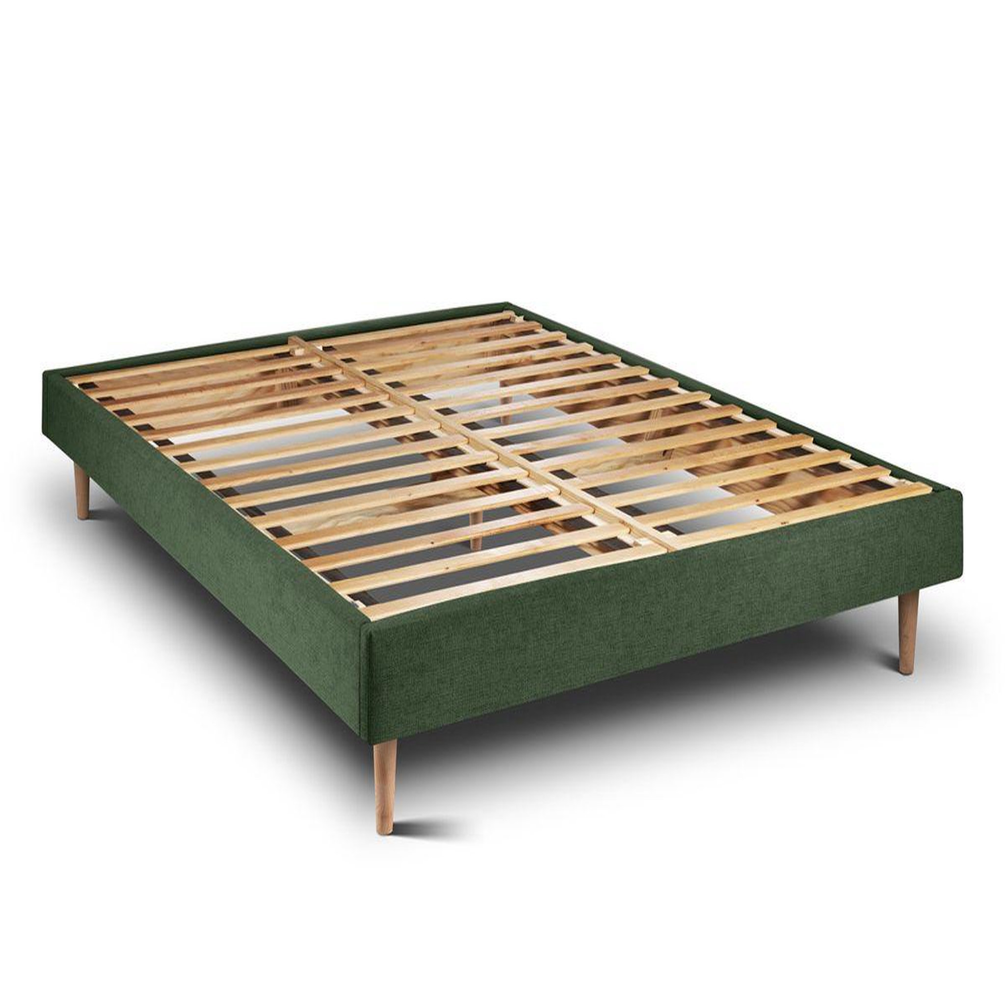 Voir la diapositive 4 : Sommeil de Plomb Lit avec tête de lit tapissier tissu et sommier kit - Hauteur totale : 29cm