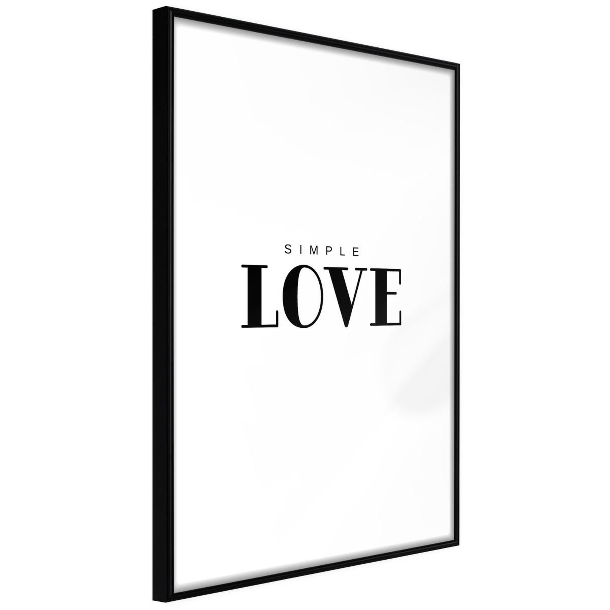 Paris Prix Affiche murale encadrée  simple love. Coloris disponibles : Noir, Jaune