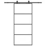 Voir la diapositive 2 : VIDAXL Porte coulissante kit de quincaillerie noir 90x205 cm verre ESG