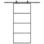 Voir la diapositive 2 : VIDAXL Porte coulissante kit de quincaillerie noir 90x205 cm verre ESG