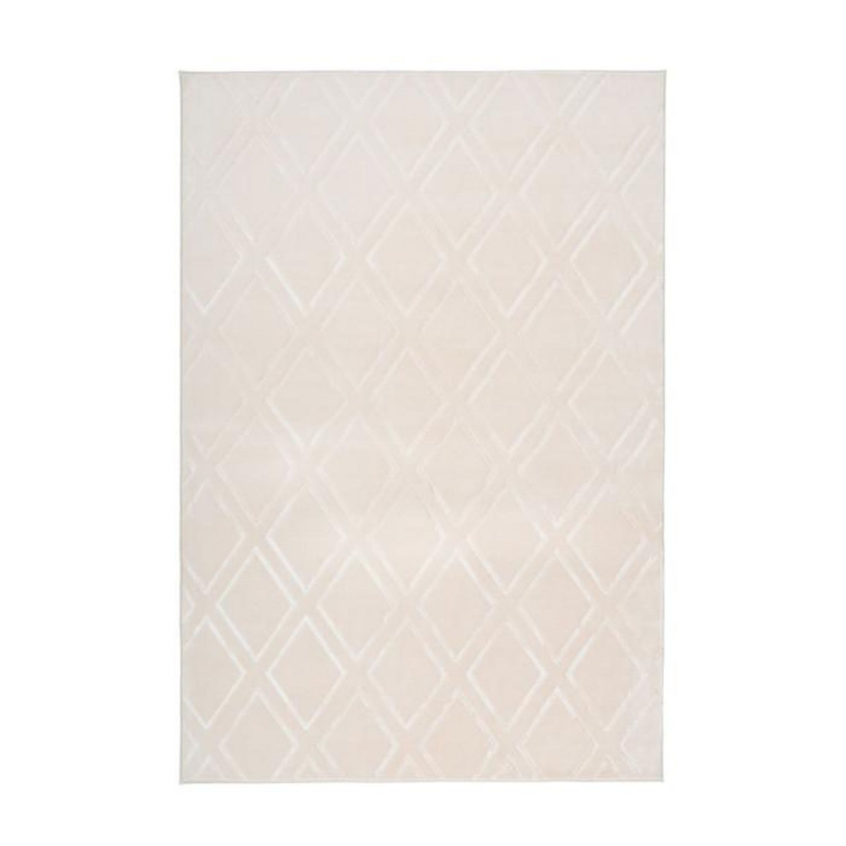 Paris Prix Tapis Imprimé Losange Fait Main  Monroe III  Crème