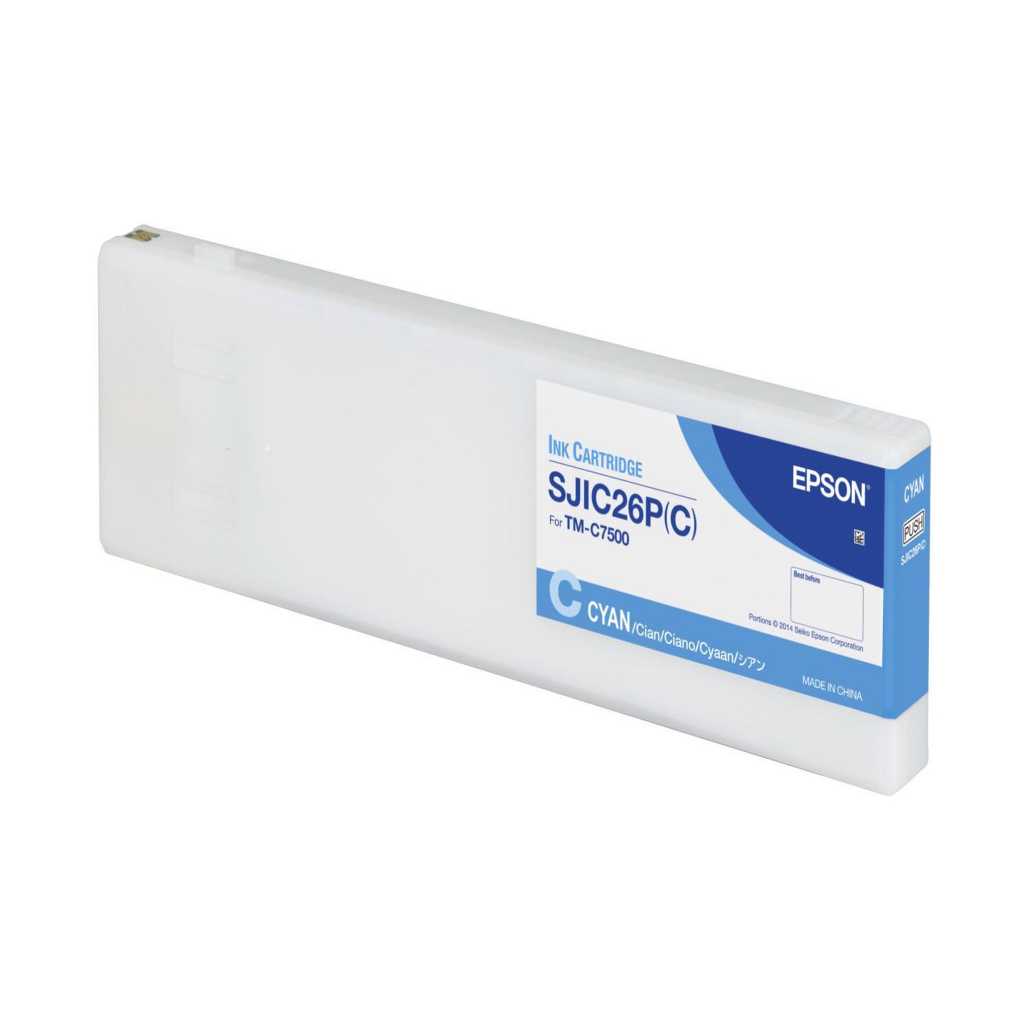 Voir la diapositive 2 : Epson Cartouche d'encre originale Epson SJIC26P(C) - Cyan - pour ColorWorks TM-C7500
