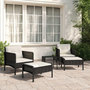Voir la diapositive 1 : VIDAXL Salon de jardin 5 pcs avec coussins Noir Resine tressee
