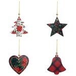 ATMOSPHERA Lot de 12 Sujets de Noël  Soir  8cm Multicolore